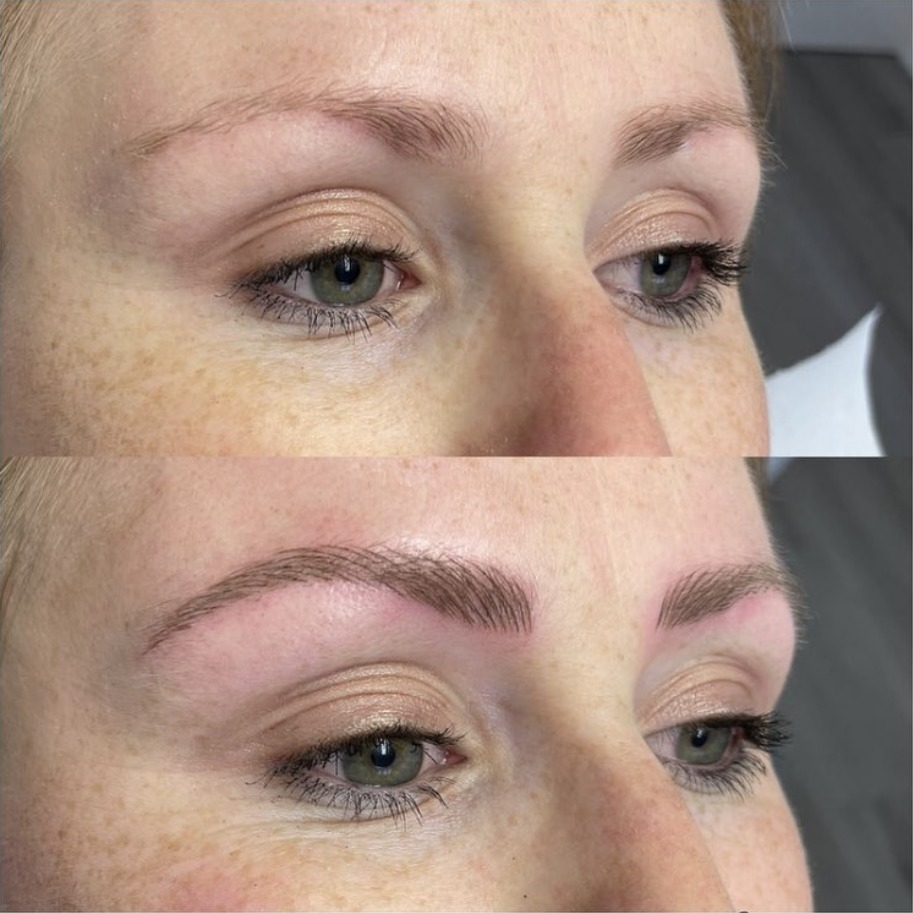 Microblading Vorher-Nachher-Ergebnis