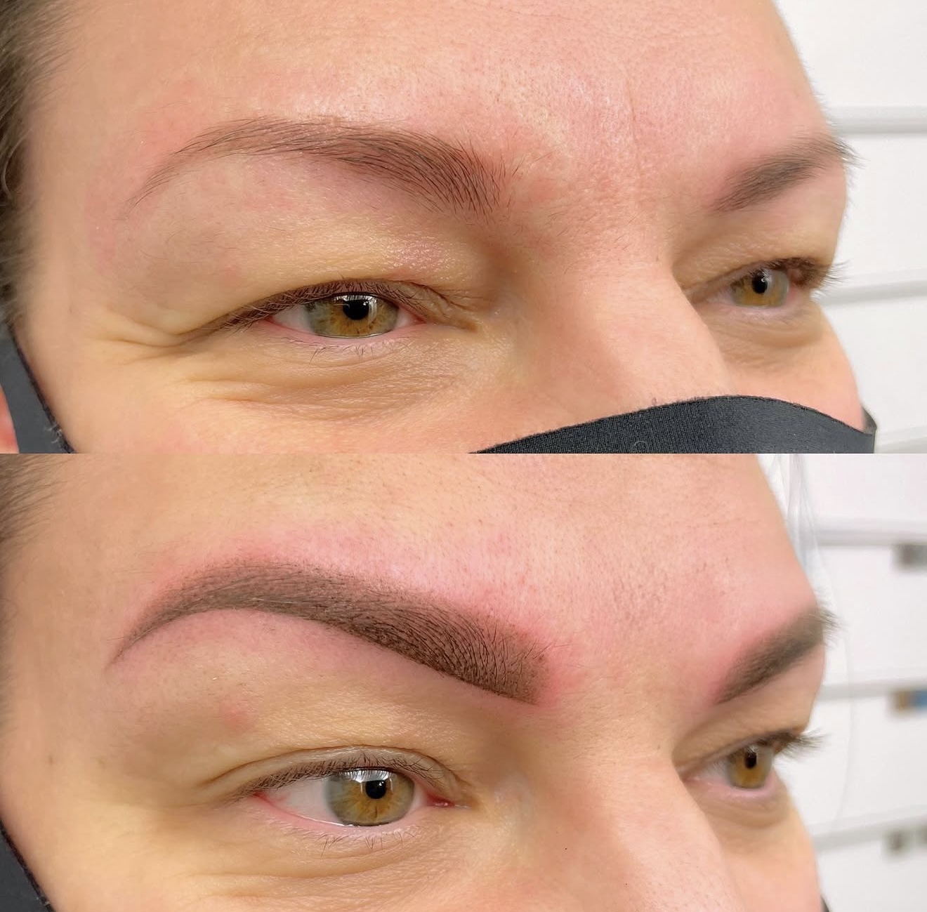 Powder Brows Vorher-Nachher-Ergebnis